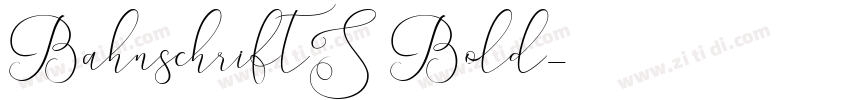 BahnschriftS Bold字体转换